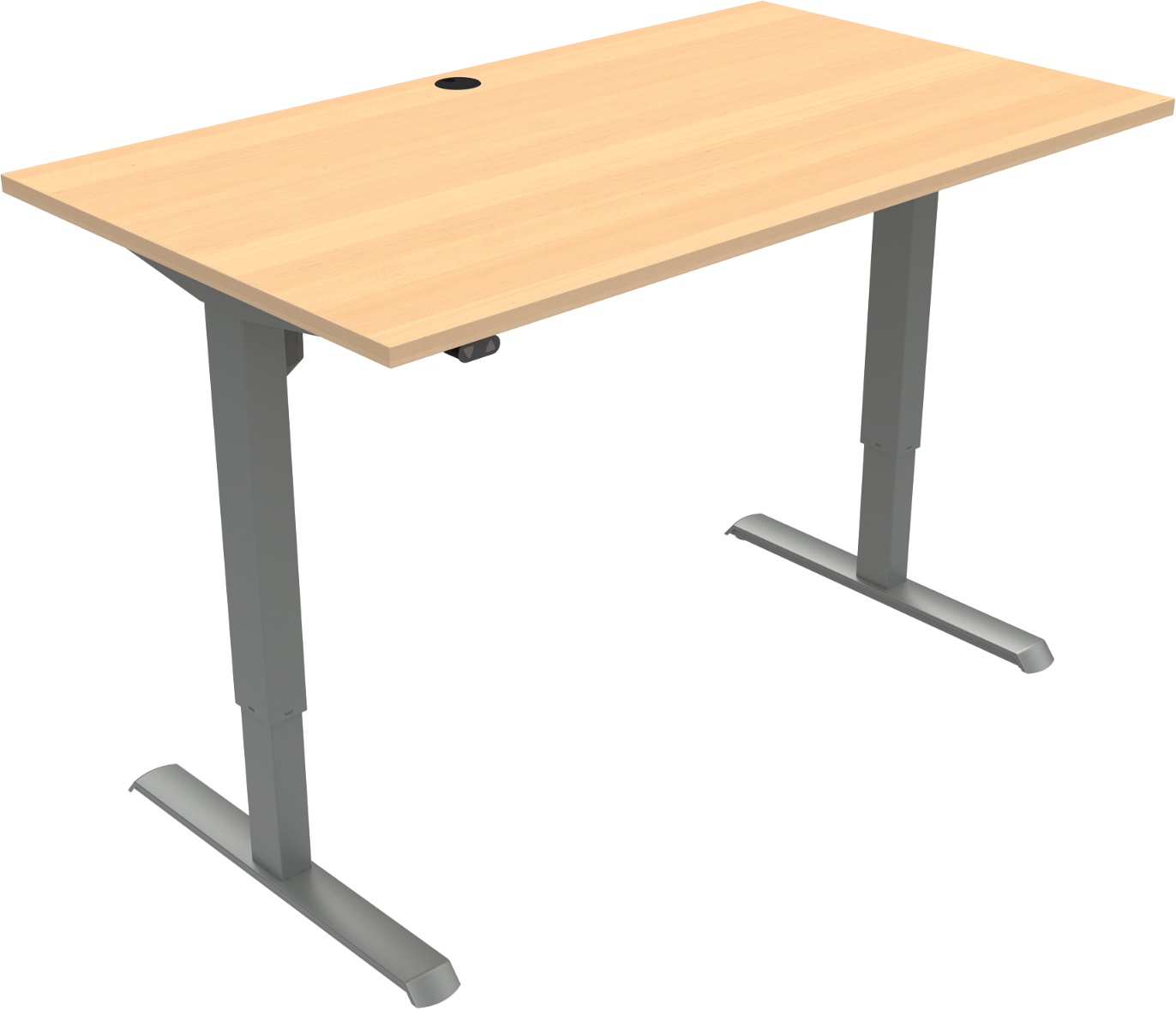 Hæve-Sænkebord Zennord AdaptDesk i Natur og Sølv 80x140 cm