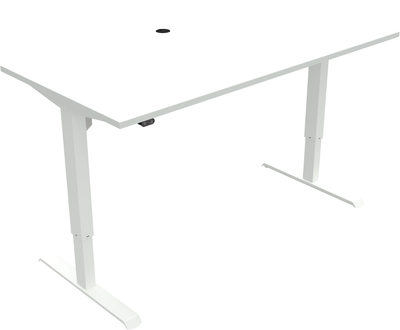 Hæve-Sænkebord Zennord AdaptDesk Firkantet Hvid 160x80 cm