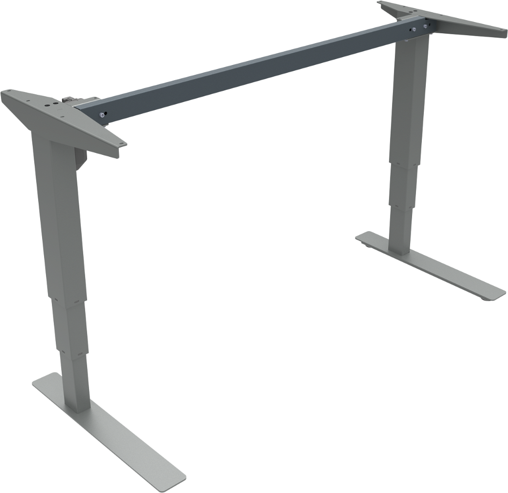 Zennord Hæve-Sænkestel Open Frame Sølv - Ergonomisk Kontor