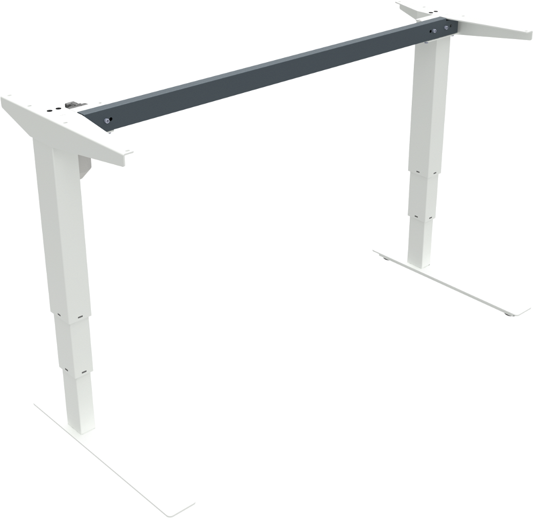 Ergonomisk Hæve-/Sænkestel i Hvidt Metal - Zennord VersaStand