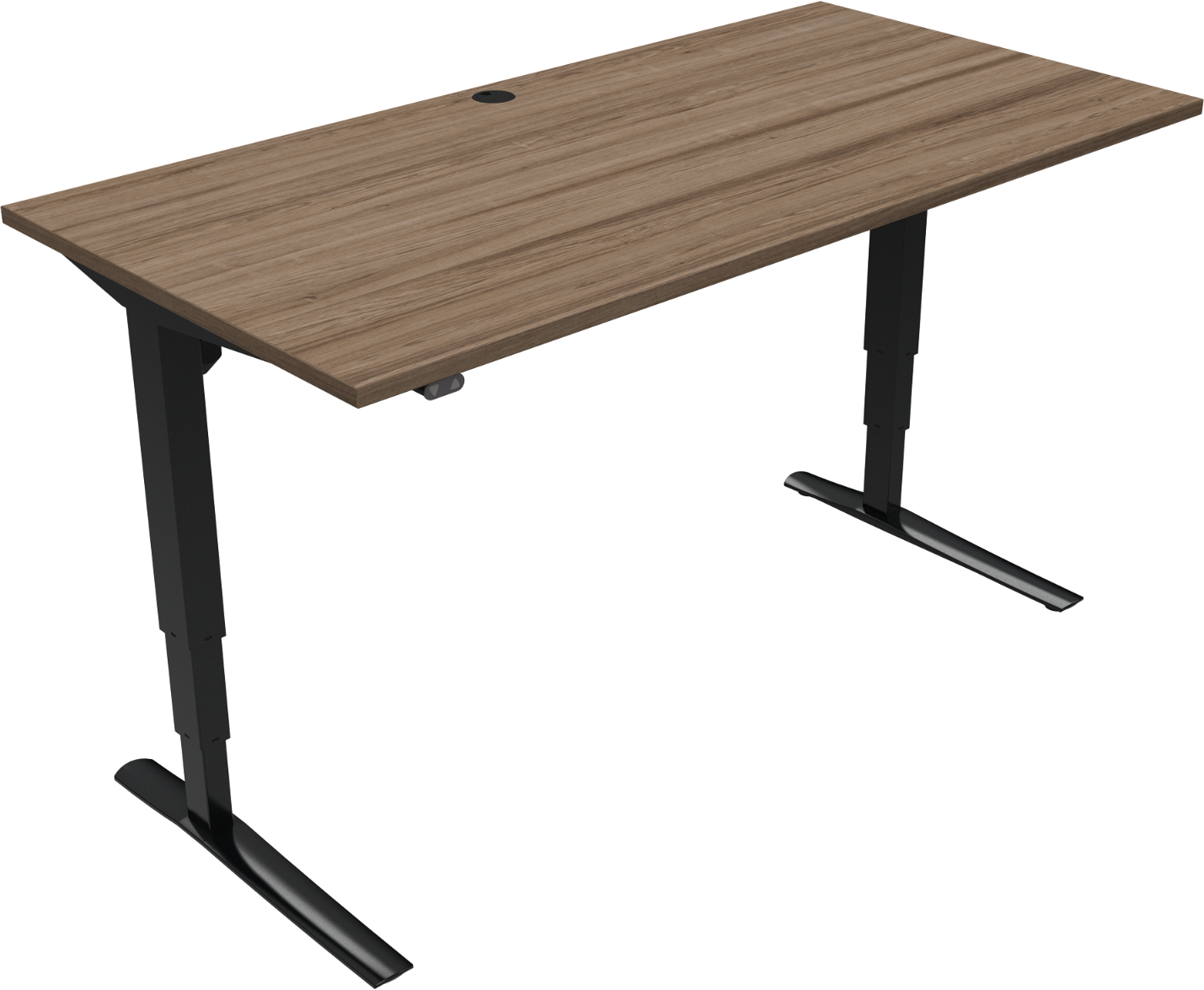Hæve- Sænkebord Zennord Rise Rest  -bens 160x80   Mørk Valnød Melamin