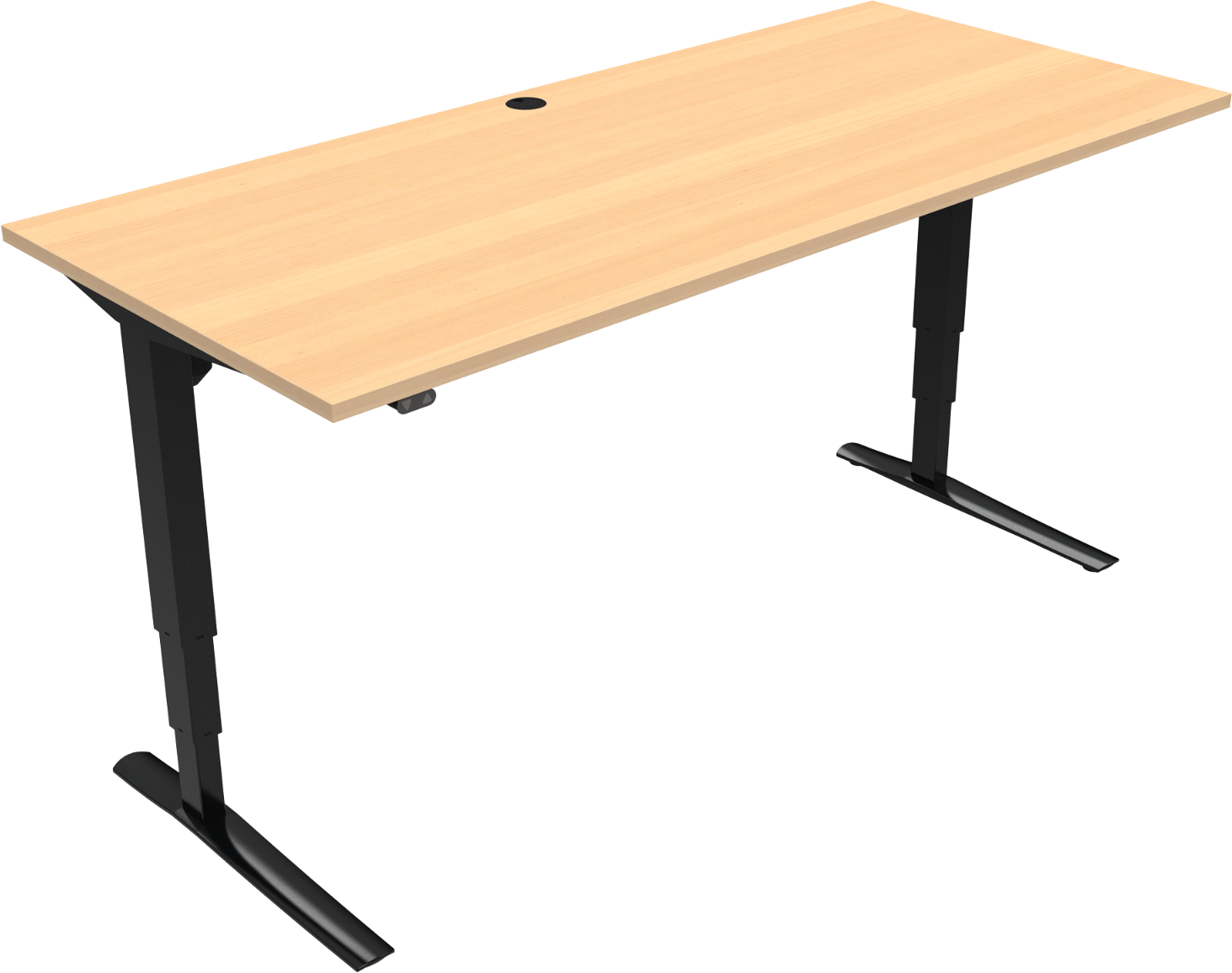 Hæve- Sænkebord  -bens Zennord Rise Rest Sidde- Ståbord 180ã 80   Natur Sort