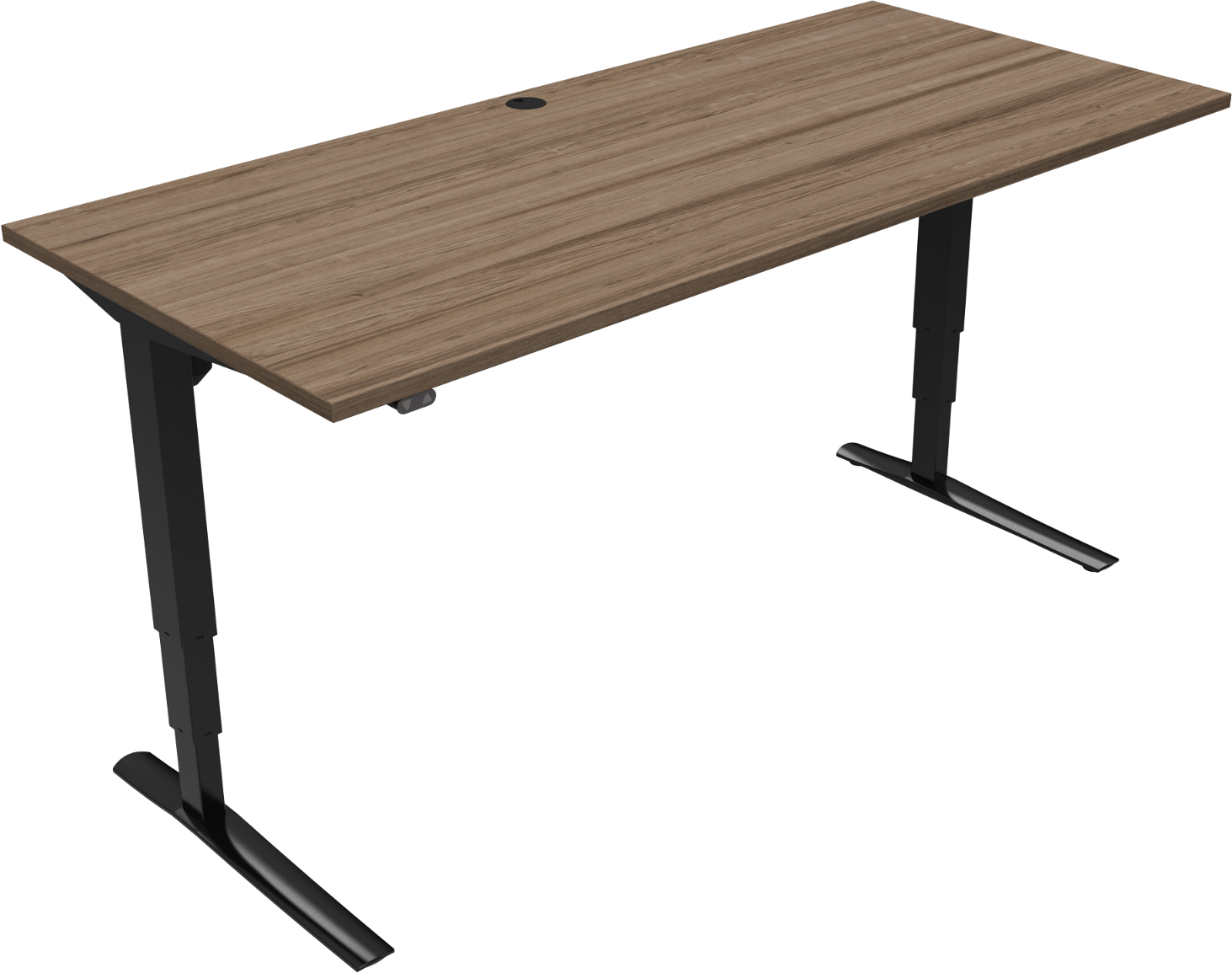 -bens Hæve- Sænkebord Zennord Rise Rest   Valnød   Sort Stel 180x80