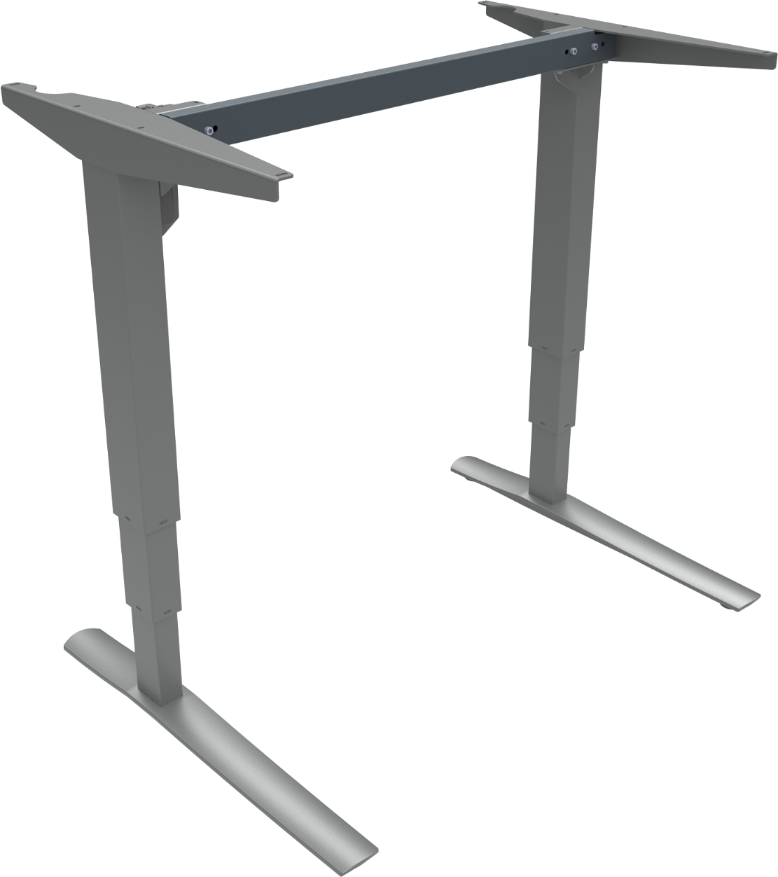 Hæve- Sænkebordstel Zennord Rise Rest Sølv Justérbart 65-125 Robust Metal