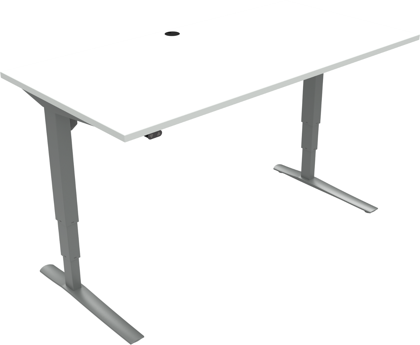 -bens Hæve- Sænkebord Zennord Rise Rest 160x80   Hvid Melamin