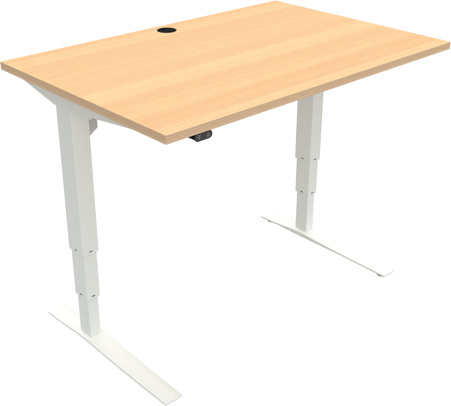 -bens Hæve- Sænkebord Zennord Rise Rest Ergonomisk L120xb80   Natur Hvid