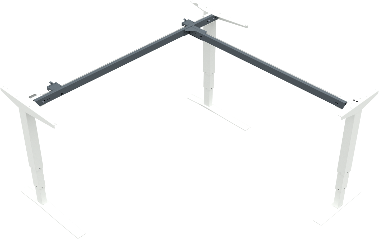 Hæve- Sænkestel Zennord Rise Rest 501-43 Hvid Justerbart Bordstel 65-125   Højde    -certificeret