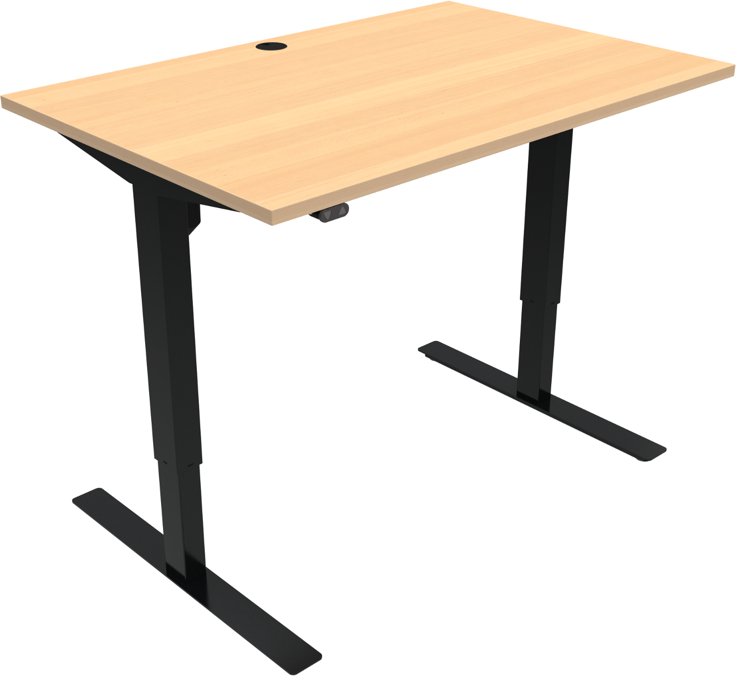 Ergonomisk Hæve-Sænkebord Zennord Updown - Natur & Sort