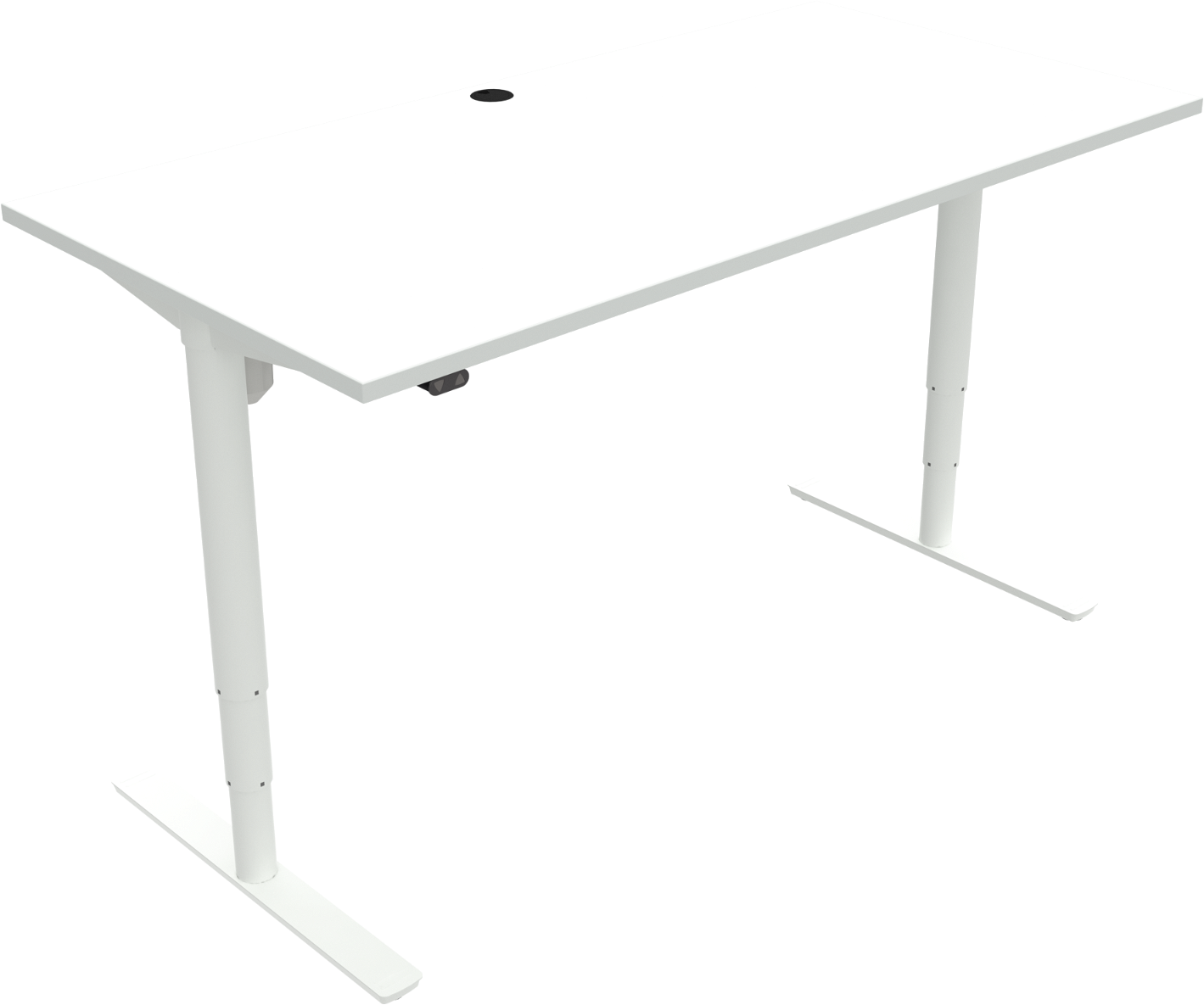 -bens Hæve- Sænkebord Zennord Comfortzone 501-49 Hvid 160x80   Justerbar Højde 65-125