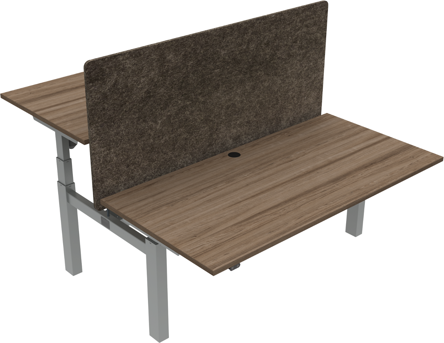 -bens Hæve-sænkebord Zennord Omnilift H65-125    160x80   Mfc Mørk Valnød Med Kabelbakke