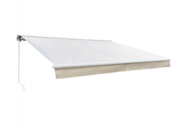 Ask Manuel Markise Semikassette Hvid Beige
