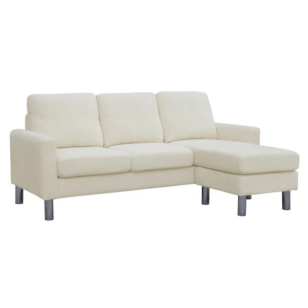 Homeville Atlanta Højre- Venstrevendt Plys Beige 186x136x86cm