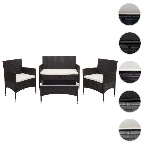 Polyrattan Havemøbelsæt Brunt Polyrattan Lounge Havemøbler Brun  - -