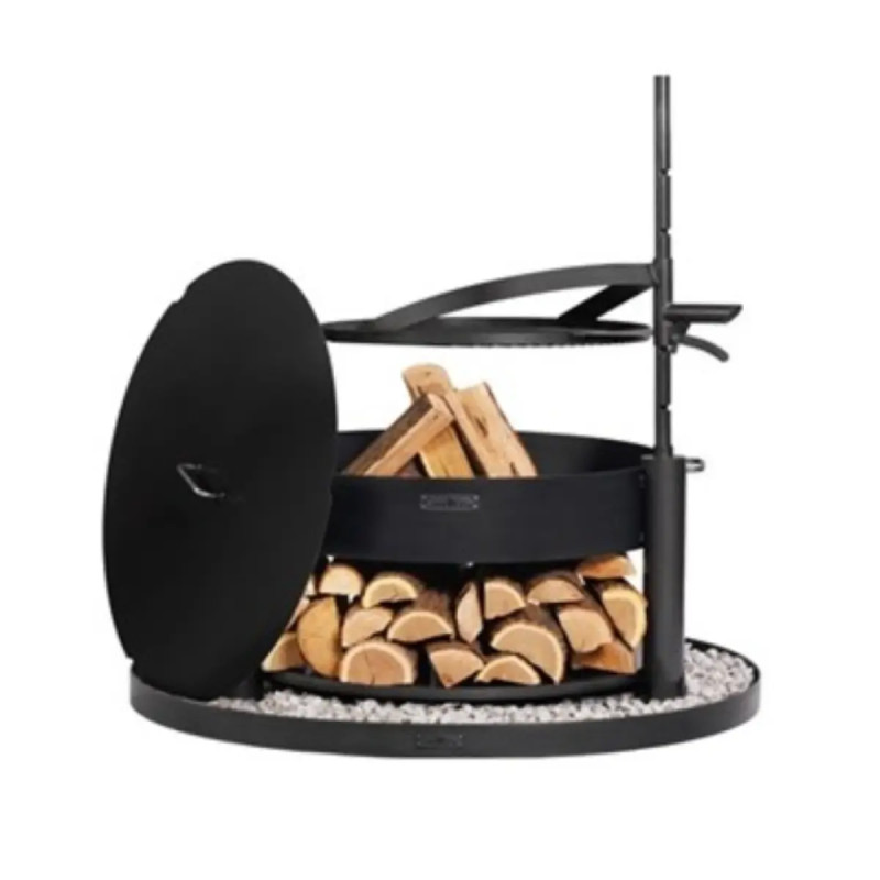 Cook King   Montana    Havebålfad 80   Med Grillrist  Låg   Rund Stenbase