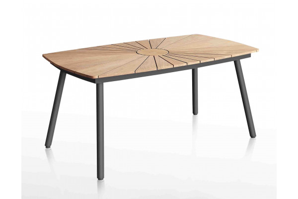 Daneline Eva Teak Ovalt Havebord 90x160 Grå