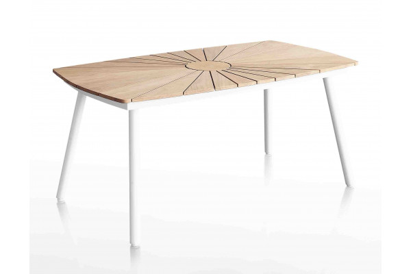 Daneline Eva Teak Ovalt Havebord 90x160 Hvid