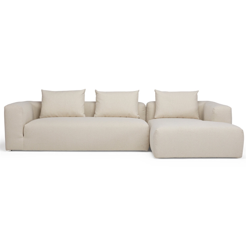 Nordly Cozy   Personers Sofa- Højrevendt    Natur Stof 303     64     157     Møbelsalg