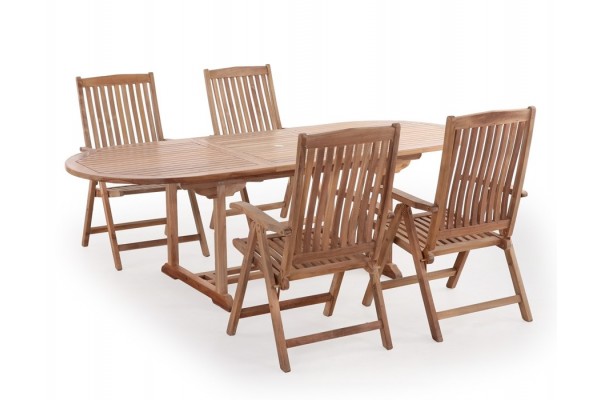 Devon Teak Havemøbelsæt – Luksus til Din Have!
