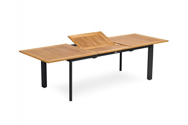 Dina Alu Teak Udtræksbord 100x200 280