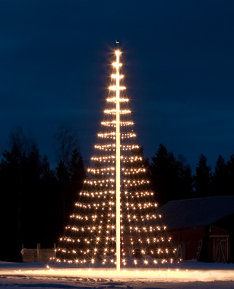 Lysnet Til   Meter Flagstang Med 640 Varm Hvid Led Lys Luksus Cirkellys Til Lystræ   8m