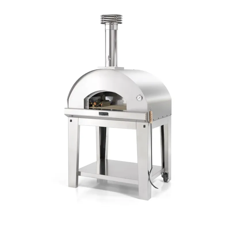 Fontana Forni Mangiafuoco Inox Pizzaovn Med Vogn