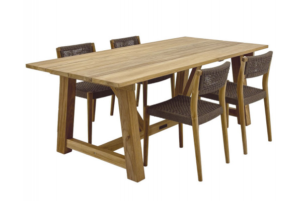 Hercules Alana Teak Havemøbelsæt 100x200