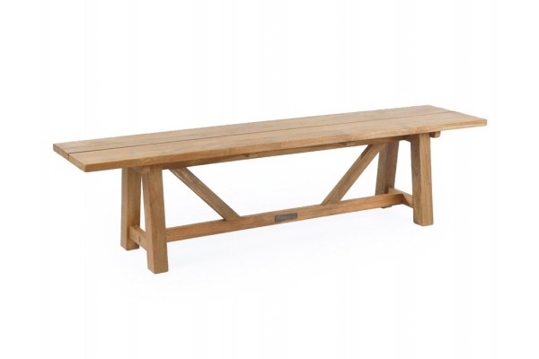 Hercules Teak Bænk 240 cm – Elegant Havebænk på Tilbud!