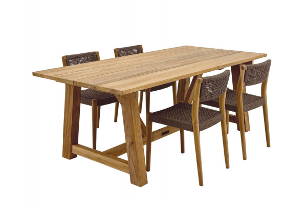 Hercules Tonka Teak Havemøbelsæt     Stole 100x200