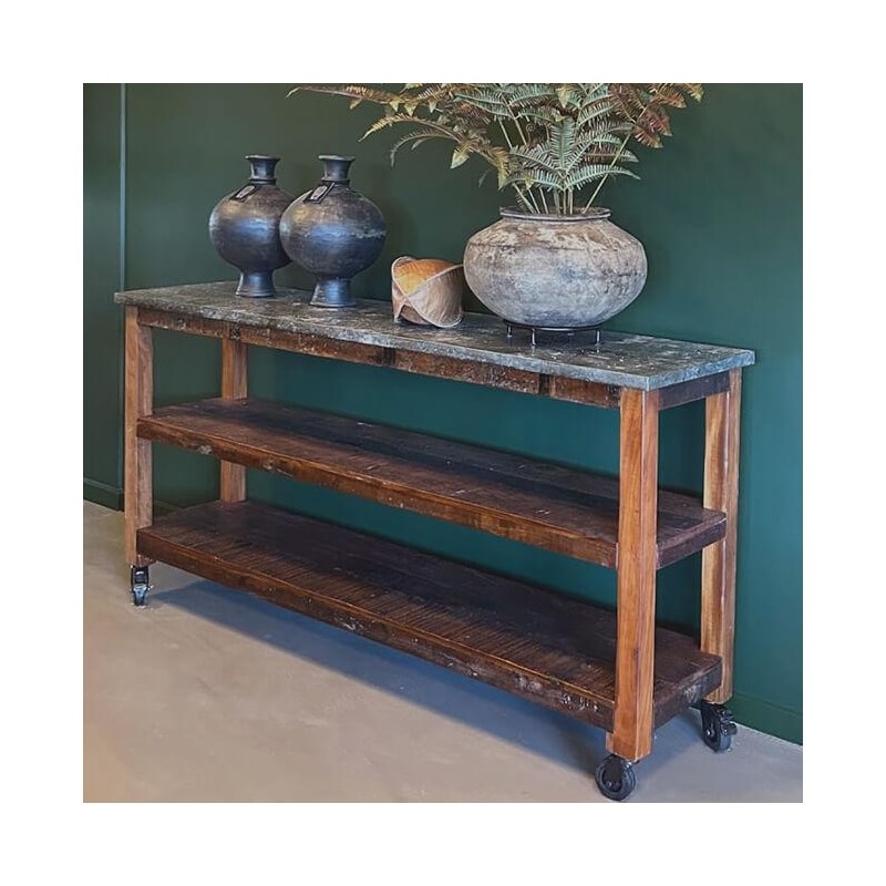 Konsolbord  Quot Chagna Quot     Metaltop   Hjul Trademark Living  : 160