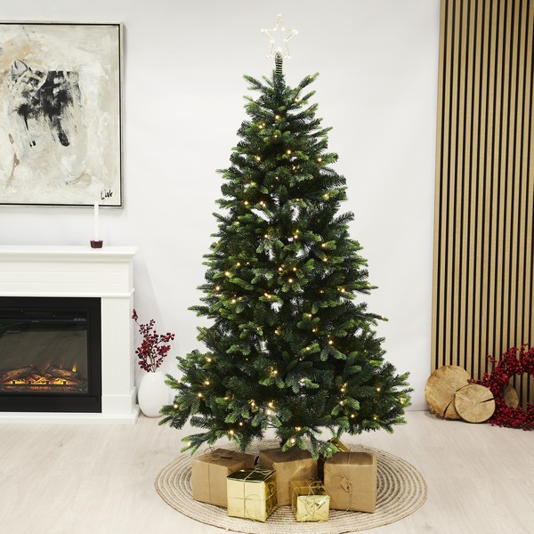 Kunstigt Juletræ Lifa 260 170 Led Stjerne Nordic Winter