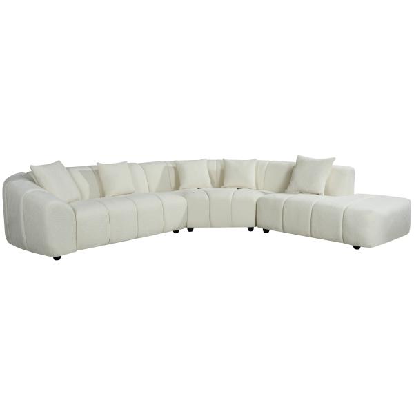 Homeville Lund Højrevendt Stof Beige 319x95x75cm