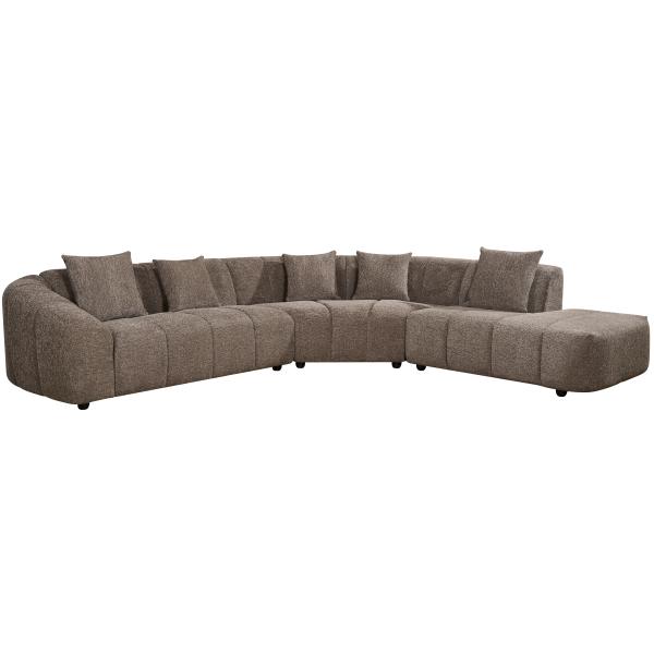 Homeville Lund Højrevendt Stof Grå 319x95x75cm