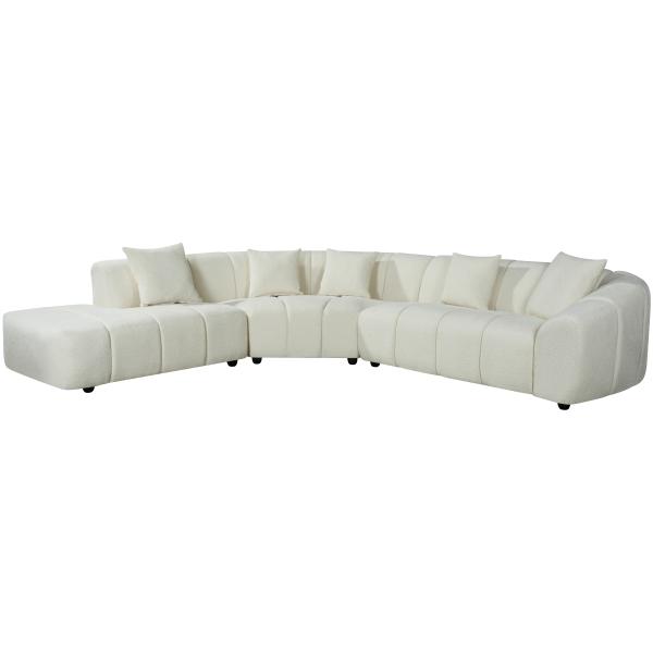 Homeville Lund Venstrevendt Stof Beige 319x95x75cm