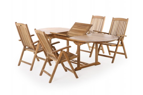 Madrid Luksus Teak Havemøbelsæt – Stilfuldt Uderum!