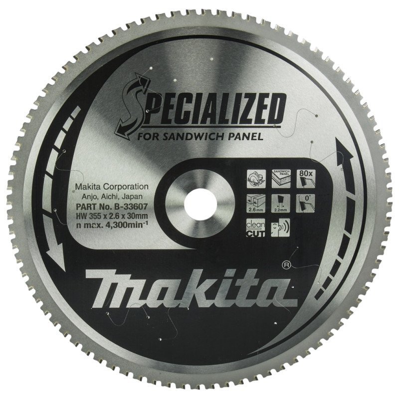 Makita   Klinge 355x30x80z Speciali  -33607