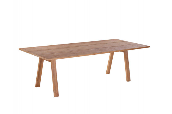 Mako Plankebord 100x240 Bordben Teak Skrå