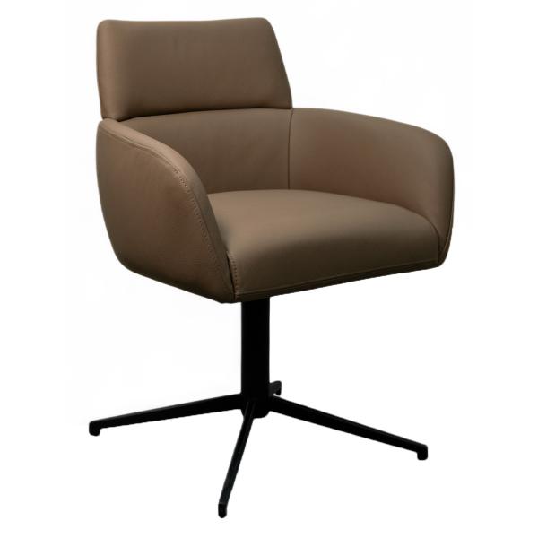Furnhouse Marco Med Drejefunktion Læder Taupe 58x57x83cm