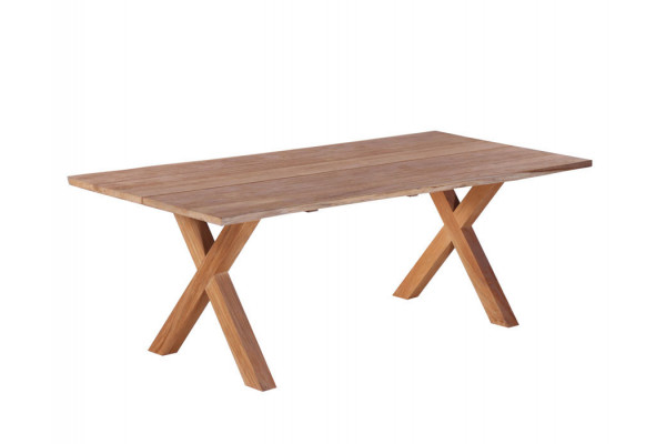 Maxi Plankebord 100x240 Bordben Teak Kryds