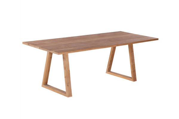 Milo Plankebord 100x240 Bordben Teak Trapez