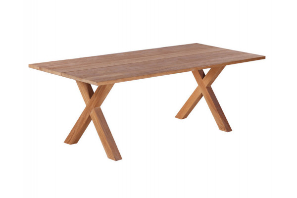 Milo Plankebord 90x200 Bordben Teak Kryds