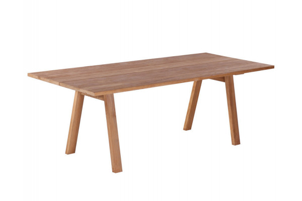 Milo Plankebord 90x200 Bordben Teak Skrå