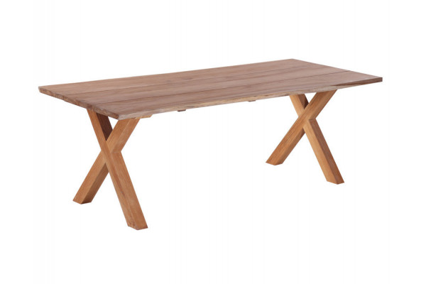 Mona Plankebord 90x200 Bordben Teak Kryds