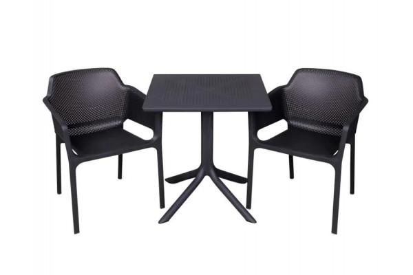 Nardi Clip Net Cafesæt 70x70 Antracit