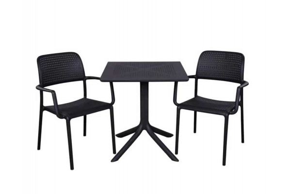 Nardi Clip Bora Cafesæt 80x80 Antracit