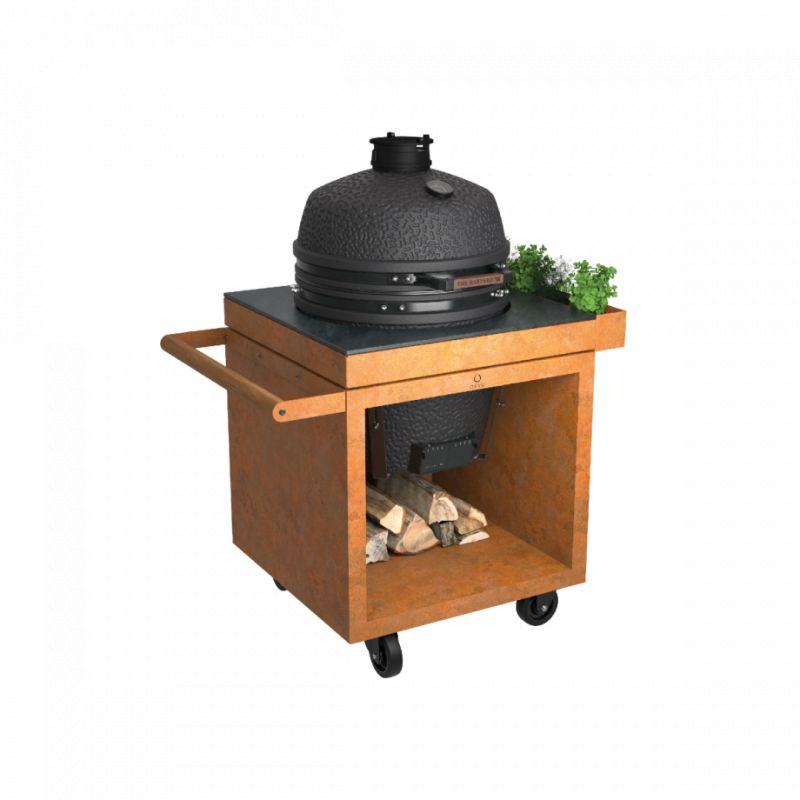 Ofyr Kamado Table Corten 75 Pro - Mørk Keramiktilbud