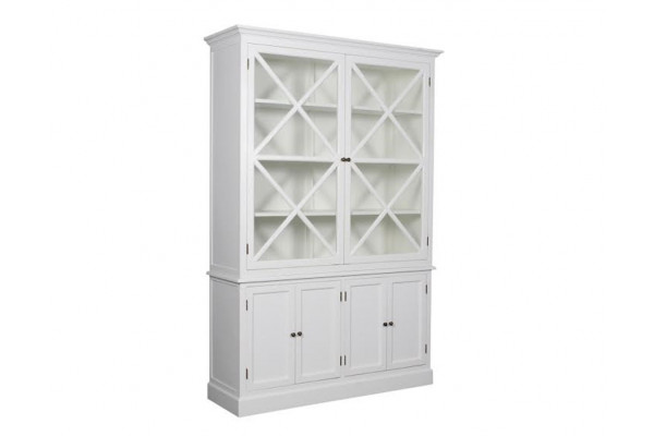 Orø Vitrineskab 211x142x46   Hvid