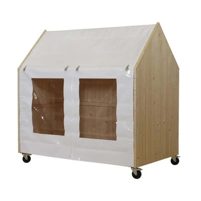 Plus Shelter   Hjul 120x203x198cm Med Tag   Front   Kraftig Polyester Dug 16748-