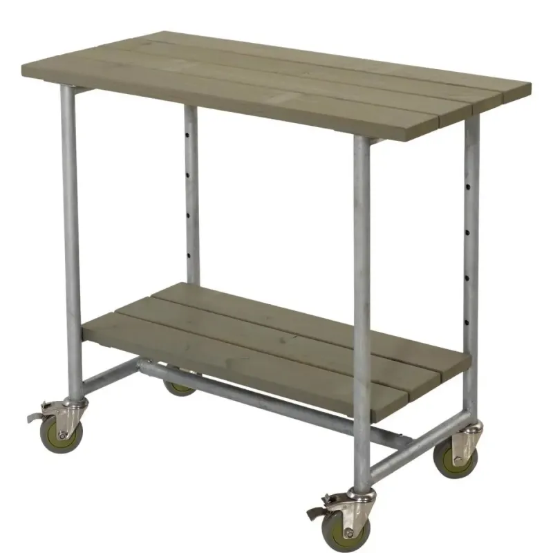 Plus Urban Picnic Grillbord     Hylde   Hjul Gråbrun 179540-18