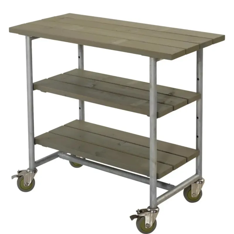 Plus Urban Picnic Grillbord     Hylder   Hjul Gråbrun 179541-18