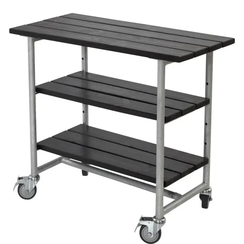 Plus Urban Picnic Grillbord     Hylder   Hjul Sort 179541-15